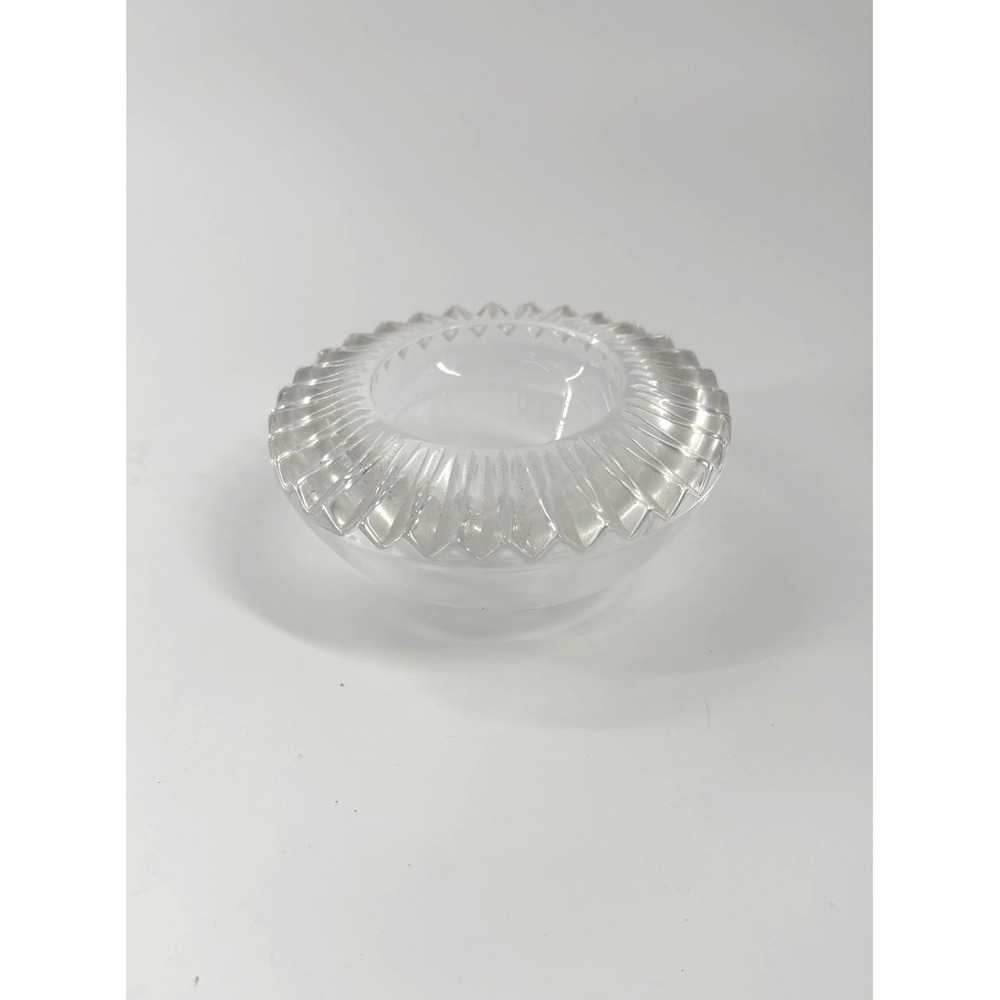 Orrefors Sweden Crystal Corona Votive Candle Holder Lars Hellsten 4" Tea Light